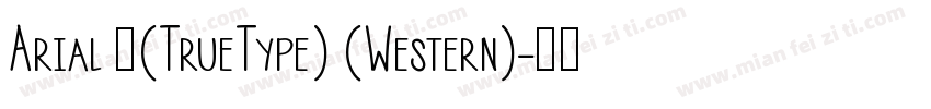 Arial 中(TrueType) (Western)字体转换